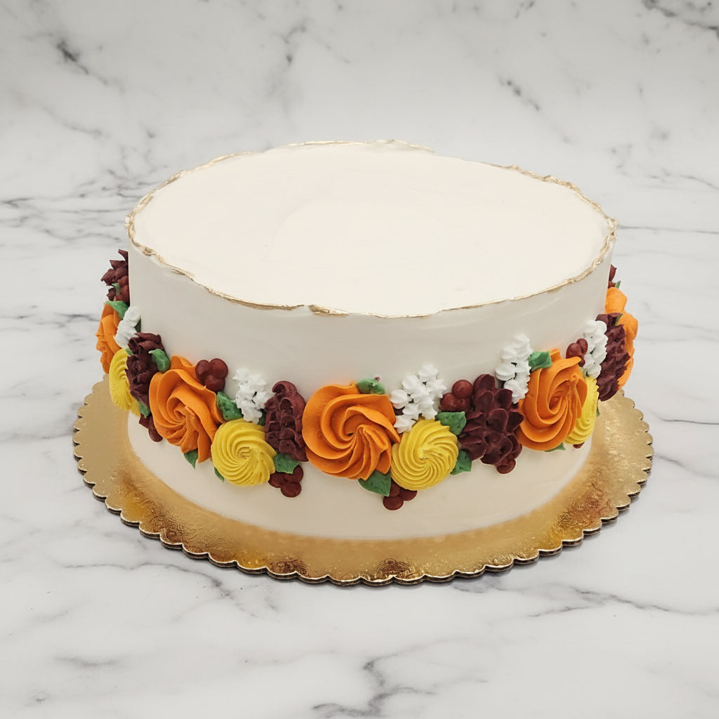 Autumn Floral Band Cake