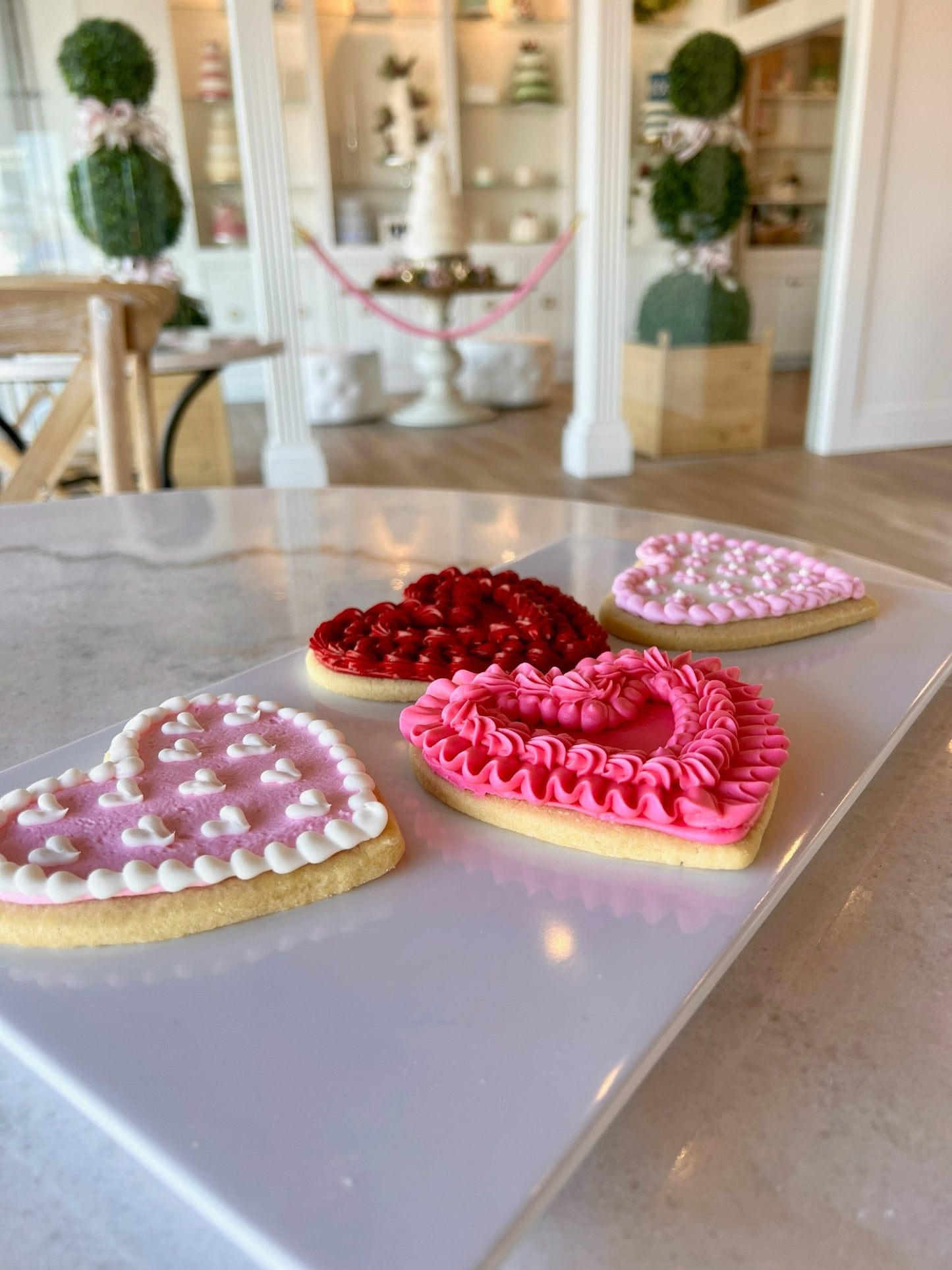Buttercream Vintage Heart Cookies