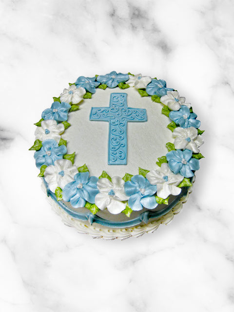 Communion Cake (Blue Version)