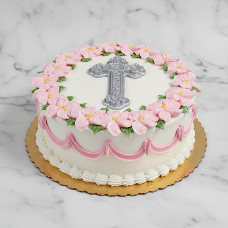 Communion Cake (Fondant Cross)