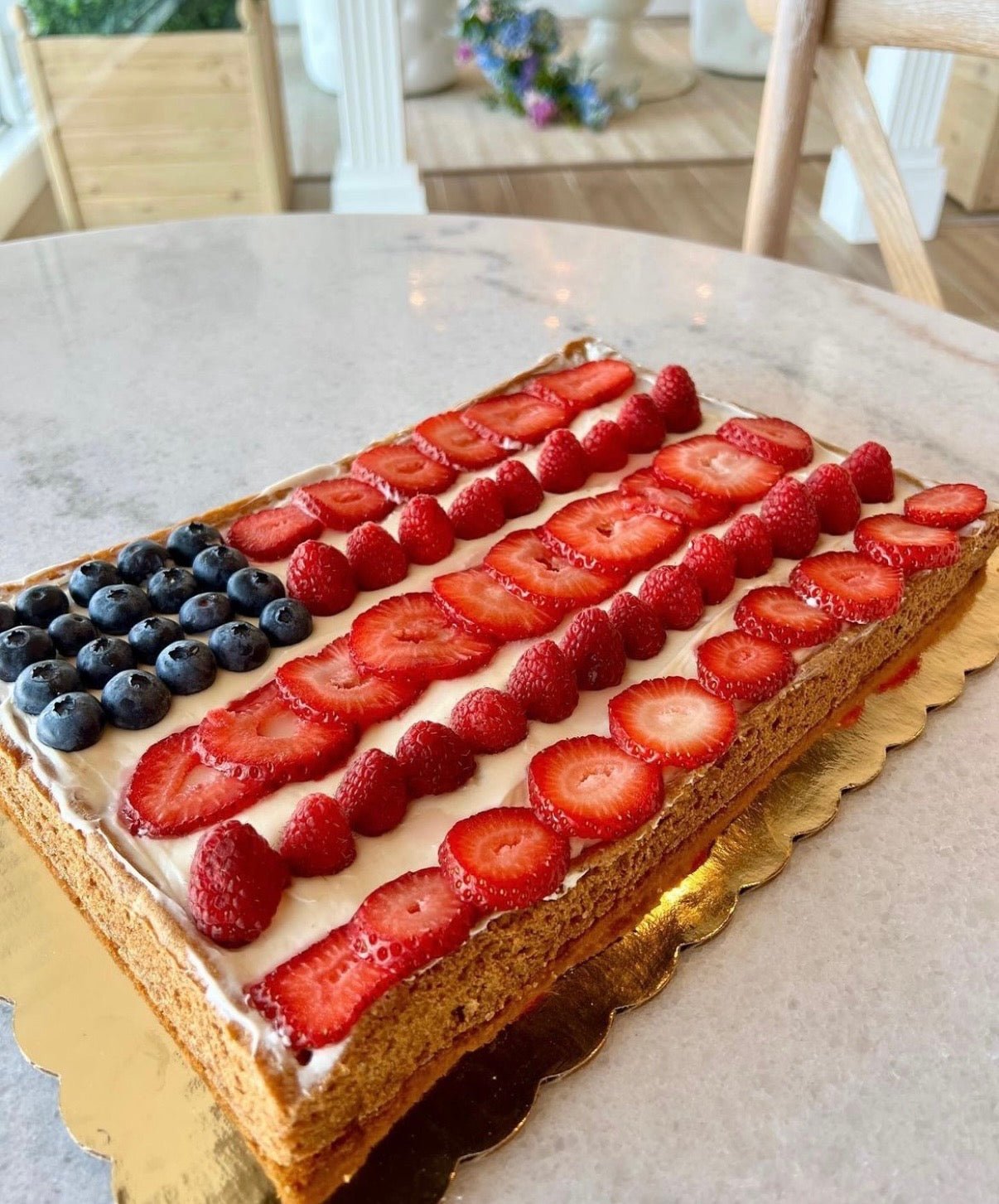 American Flag Fruit Tart