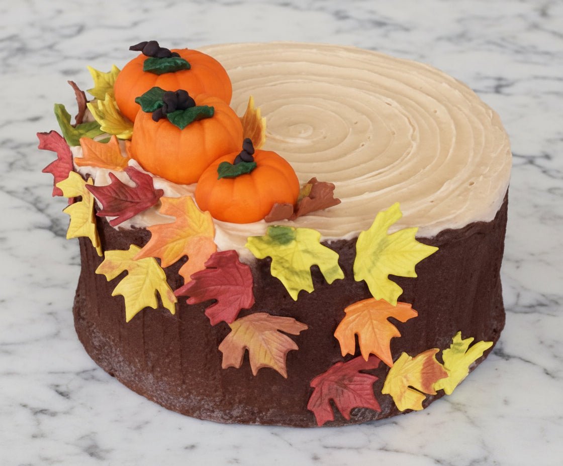 Fall Tree Stump Cake