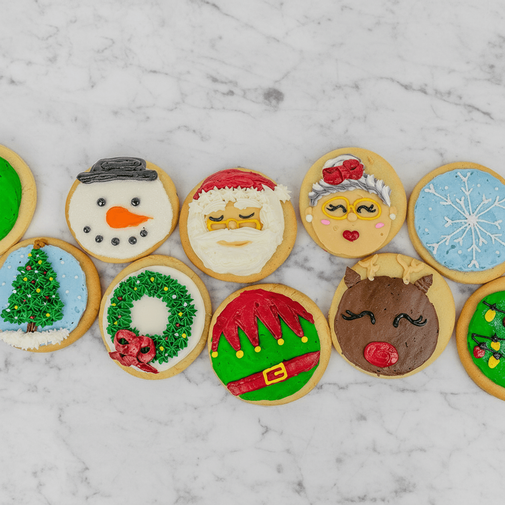 Decorated Christmas Sugar Cookies (Rounds)