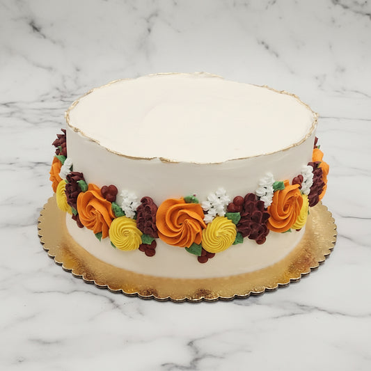 Autumn Floral Band Cake