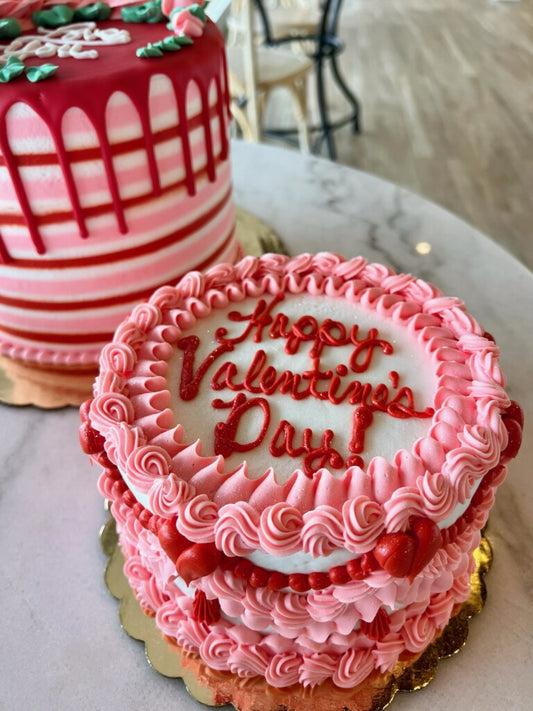 Vintage Valentine's Cake