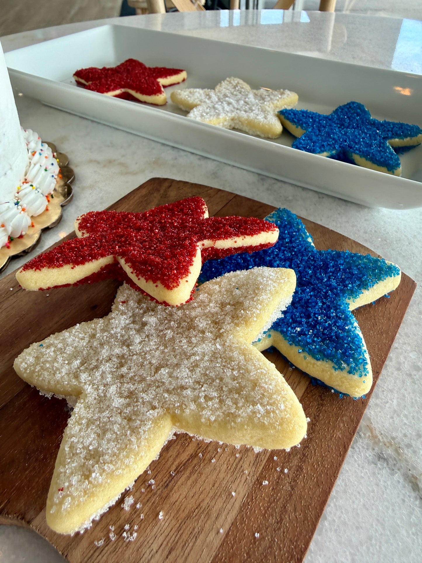Sanded Star Cookies