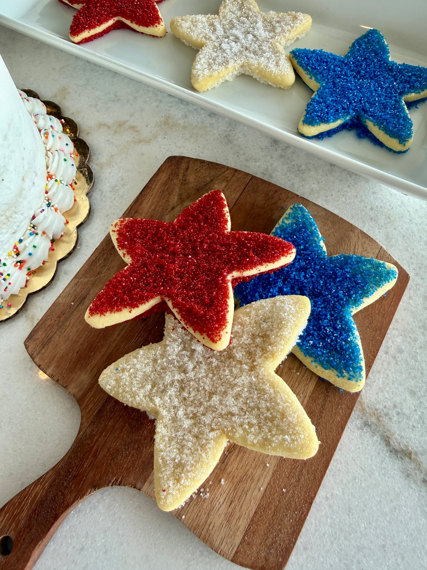 Sanded Star Cookies