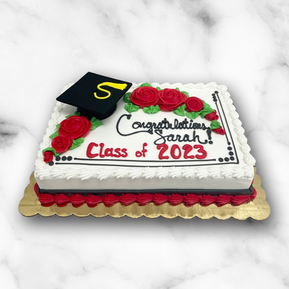 Graduation Cap & Roses