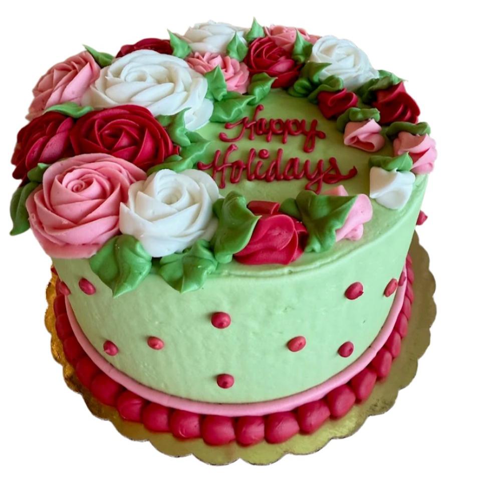 Holiday Floral Cake