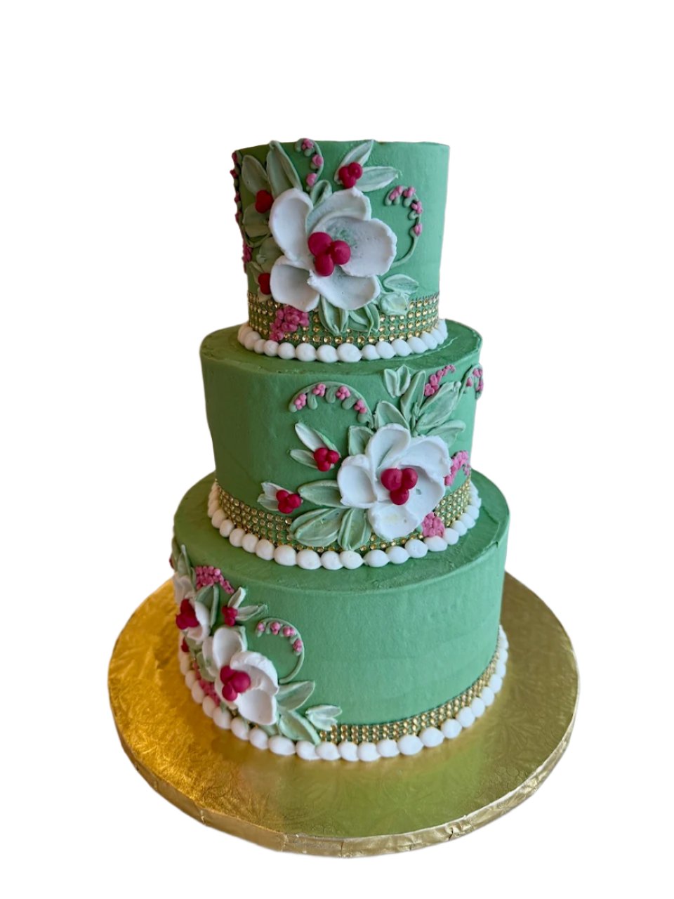 Floral Holiday Tiered Cake