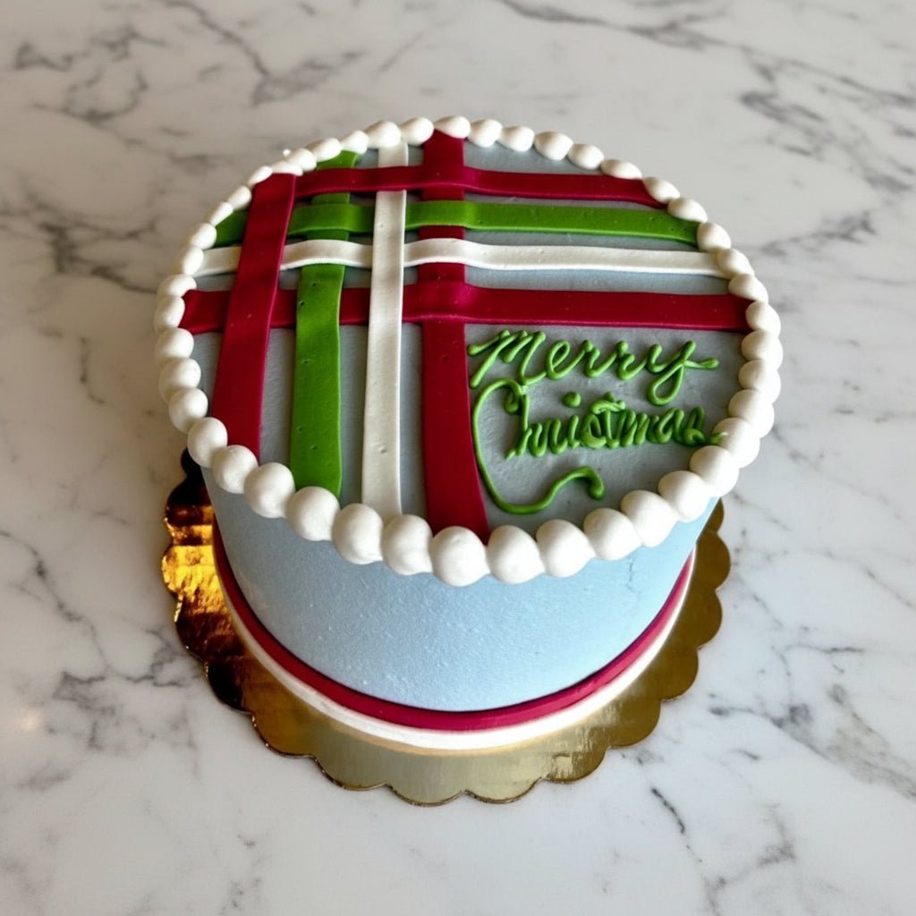 Plaid Present Cake