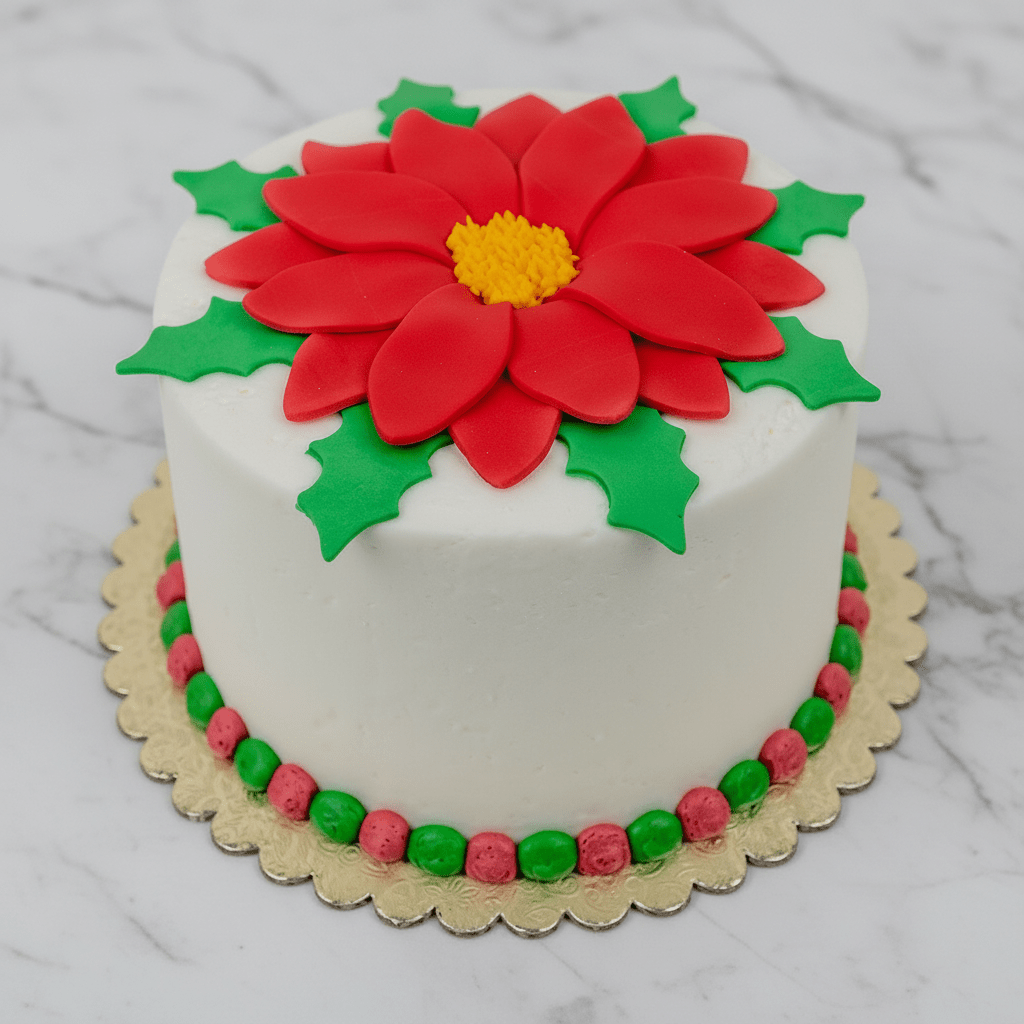 Poinsettia Cake