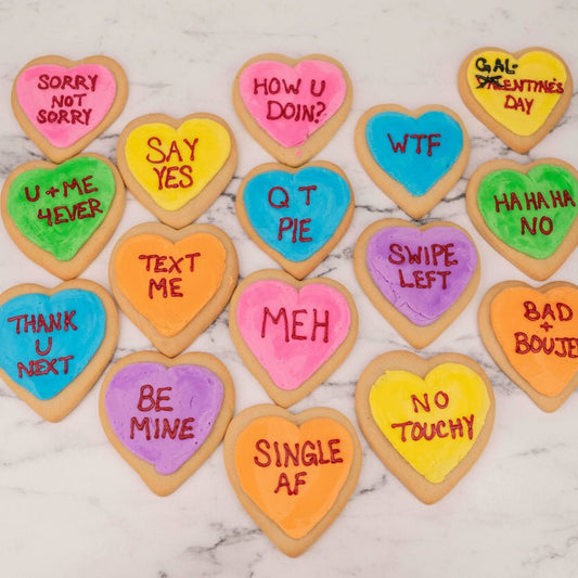 Candy Heart Frosted Sugar Cookies